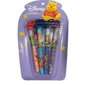 Disney Winnie the Pooh Set of 4 Neck Pens
